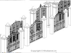 Thư viện revit các mẫu cửa sắt cổng