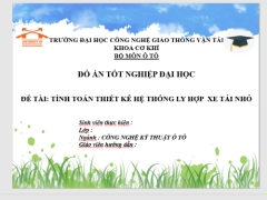 Tính toán thiết kế hệ thống ly hợp xe tải