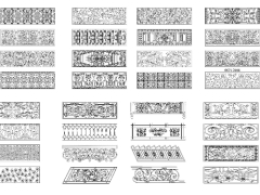Tổng hợp hơn 300 mẫu hoa văn lan can đầy đủ nhất hiện nay file dxf