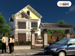 Tổng hợp thiết kế mẫu biệt thự 2 tầng kích thước thiết kế 9x12.6m