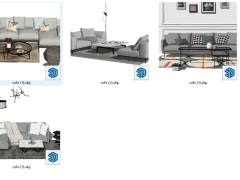 Trọn bộ 7 thiết kế sketchup file cad sofa mới nhất