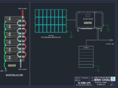 Tủ điện pin Lithium lưu trữ điện năng lượng mặt trời mái nhà