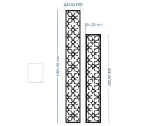 Vách ngăn cắt cnc mẫu họa tiết hoa 2 kích thước thiết kế