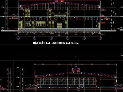 Xưởng công nghiệp 2 tầng 35x88m
