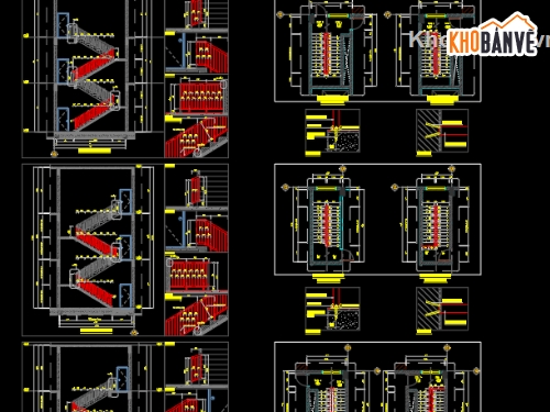 AUTOCAD,BẢN VẼ CHI TIẾT,LAN CAN CẦU THANG