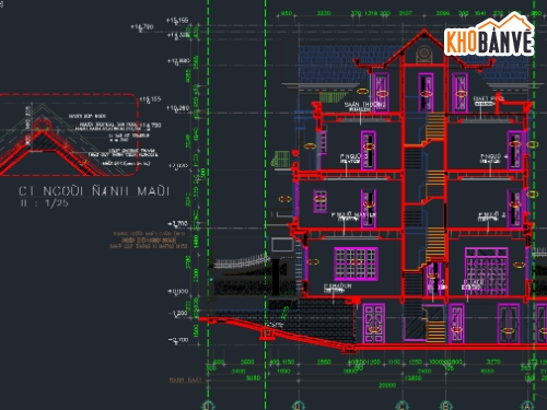 nhà mái thái,mái thái,nhà phố,nhà cấp 4,cad nhà phố,cad nhà mái thái