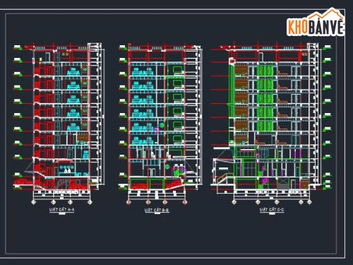 khách sạn 9 tầng,bản vẽ khách sạn 9 tầng,cad khách sạn 9 tầng
