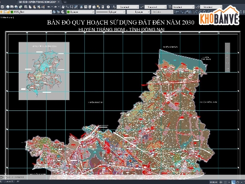 Bản đồ quy hoạch sử dụng đất Huyện Trảng Bom, Đồng Nai đến năm 2030