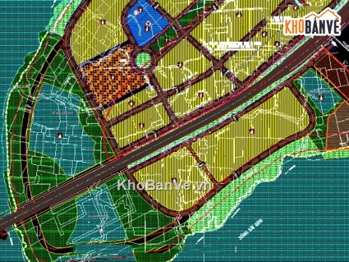Bản vẽ quy hoạch,mặt bằng sử dụng đất,khu dân cư Thạch Mỹ LỢi B,bản đồ quy hoạch thiết kế khu dân cư