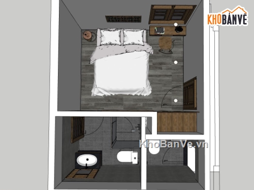nội thất phòng ngủ,3d phòng ngủ,sketchup phòng ngủ