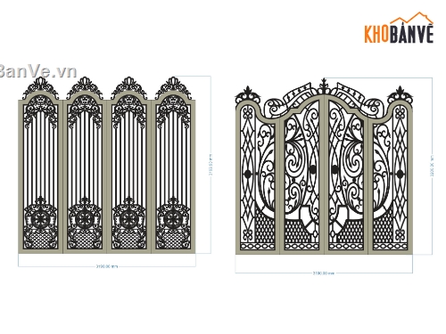 file cnc cổng 4 cánh,mẫu cnc cổng 4 cánh,cổng 4 cánh cnc
