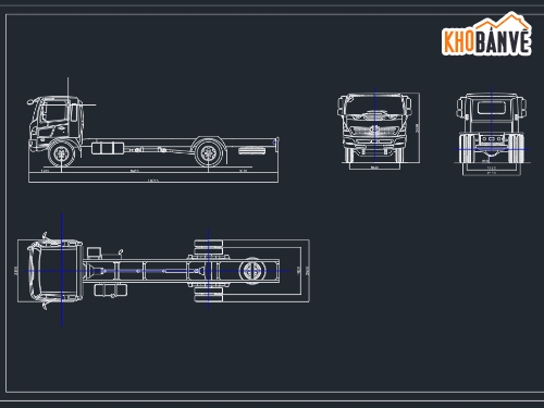 Bản vẽ Autocad,Hino 500 FG 1628,Bản vẽ full