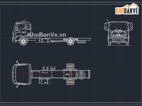 Bản vẽ cad ô tô,Hino 500,xe Hino 500 FG