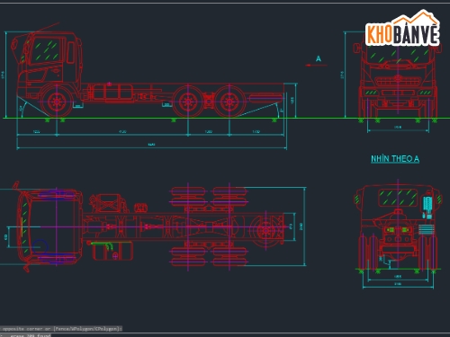 Bản vẽ AutoCad,Hino 500 FM8JM,Bản vẽ full