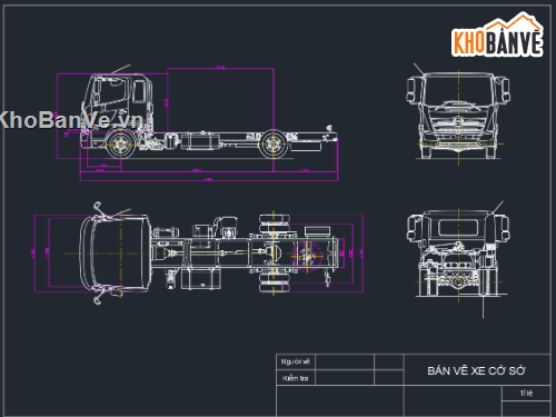 Autocad,bản vẽ cad,Hino500 FC2AJ1A