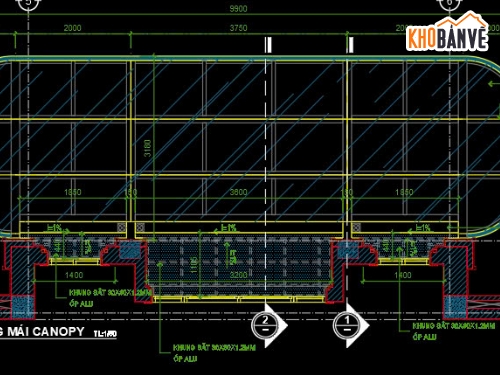 Bản vẽ Canopy,Bản vẽ AutoCAD Mái Canopy,Bản vẽ mái đón,Bản vẽ mái kinh