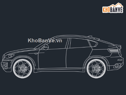tuyến hình xe,bản vẽ xe,bmw,tuyến hình BMW X6