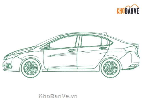 Autocad tuyến hình,tuyến hình,honda city