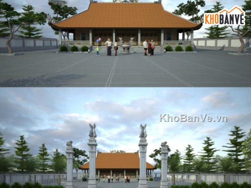 Bản vẽ Đình,đình,cad đình làng