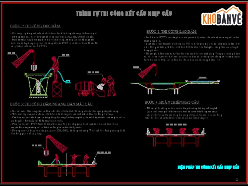 Biện pháp thi công cầu,tổ chức thi công cầu,cầu đường bộ,Phá dỡ cầu,thi công móng mố trụ cầu,thi công nhịp cầu