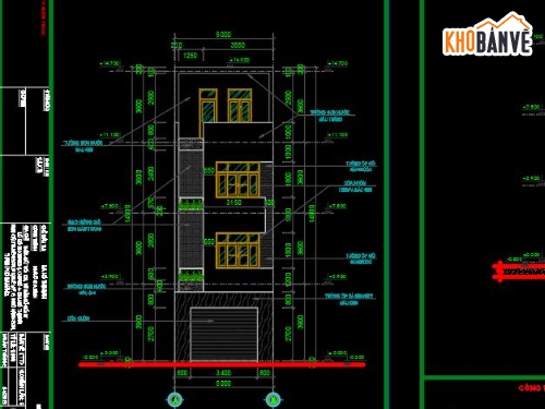 bản vẽ căn hộ cho thuê,căn hộ cho thuê,căn hộ cho thuê 3 tầng,file cad căn hộ cho thuê 3.5 tầng