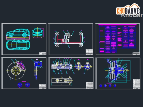 Bản vẽ hệ thống phanh,Bản vẽ hệ thống treo,Bản vẽ cad hệ thống phanh,honda crv,phanh honda crv
