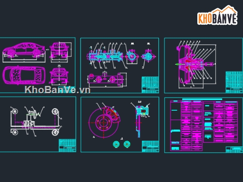 Bản vẽ hệ thống phanh,hệ thống phanh,Bản vẽ cad hệ thống phanh,phanh accent,hyundai accent