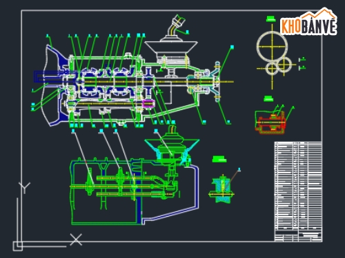 hộp số cơ khí,Bản vẽ cad hộp số cơ khí,Bản vẽ hộp số 5 cấp,autocad hộp số cơ khí