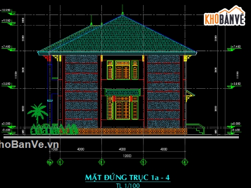 Biệt thự 2 tầng 12x12m,Biệt thự 12x12m,Biệt thự 2 tầng,Biệt thự,Kiến trúc Biệt thự 2 tầng