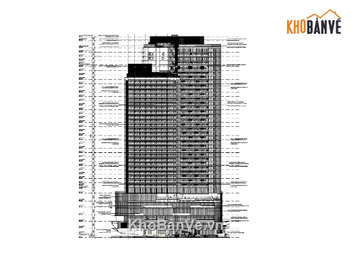 kiến trúc khách sạn,khách sạn,file cad kiến trúc đầy đủ,bản vẽ kiến trúc khách sạn