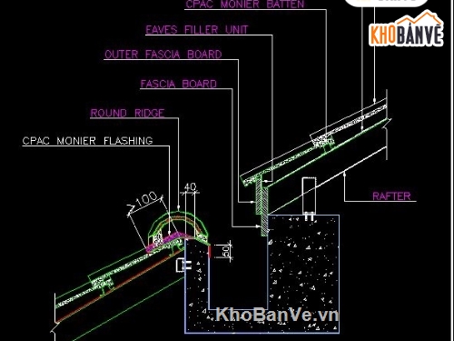 bản vẽ cad mẫu thư viện thiết kế ngói lợp