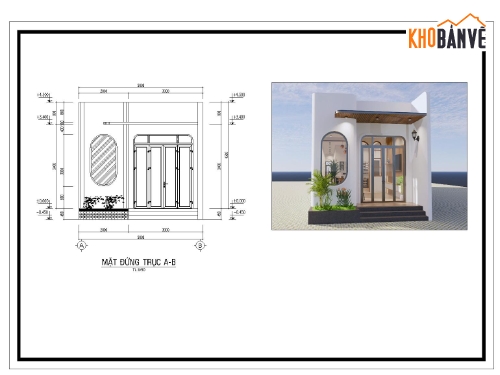 nhà cấp 4,bản vẽ nhà cấp 4,file cad nhà cấp 4