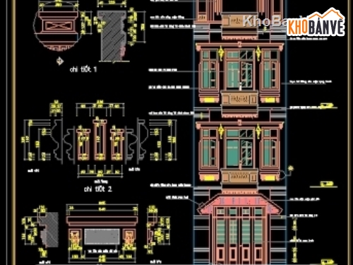 Bản vẽ autocad,bản vẽ biệt thự,mẫu nhà phố,nhà mặt phố,thiết kế nhà phố,bản vẽ nhà 4 tầng