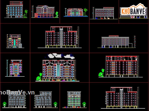 Bản vẽ CAD Tổng hợp 200 mẫu nhà biệt thự , chung cư , nhà phố (CAD ...