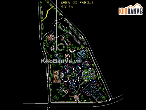 cad công viên,bản vẽ  công viên,thiết kế công viên