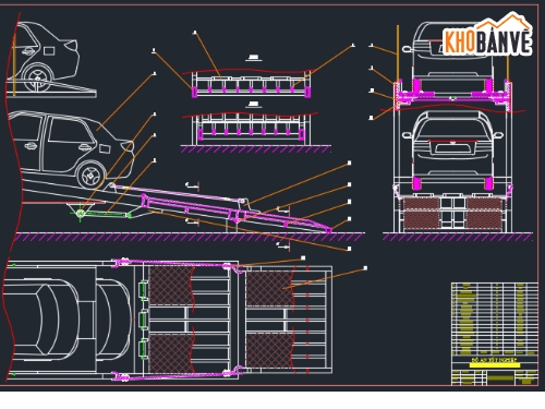 Bản vẽ cad,Xe vận tải,chuyển chở xe con