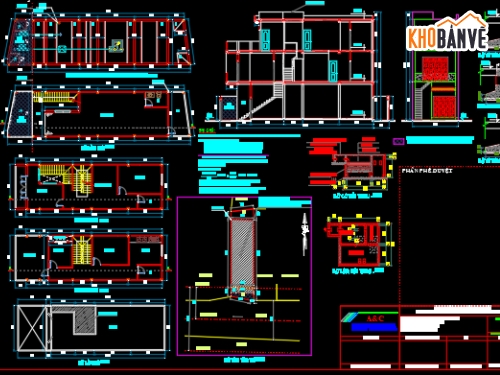 Bản vẽ nhà phố,nhà phố cad,bản vẽ cad nhà phố,bản vẽ xin phép nha phố