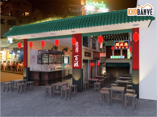 #hongkong,#3dsmax cafe,#ban ve quan cafe nho,#chau tinh tri,#model xe hu tiu mi,#model xe mi tau