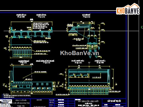 cad cầu,cầu 3 nhịp,bản vẽ cầu 3 nhịp