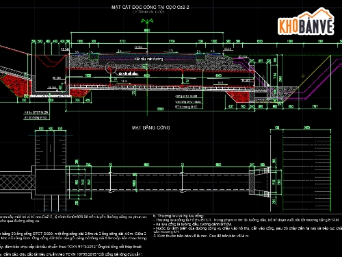 cống qua đường,cống tròn ngang đường,cống hộp ngang đường,hố thu,dốc nước
