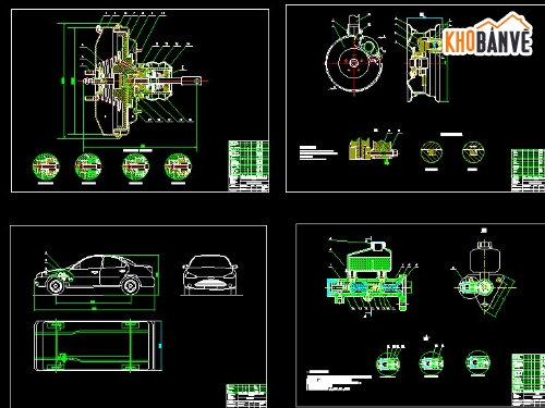 chi tiết,hệ thống phanh,phanh,bản vẽ chi tiết phanh
