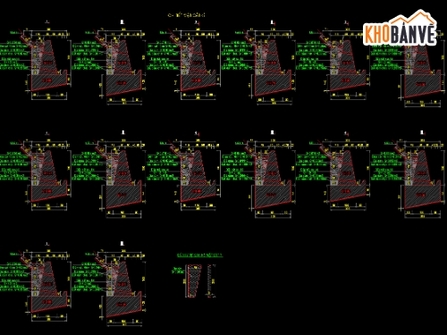Bản vẽ chi tiết kè taluy dương,Bản vẽ,Kè BTXM taluy dương