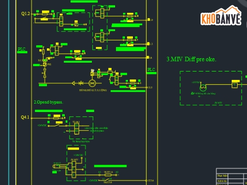 máy phát thủy điện,bản vẽ khởi động máy phát,mạch hòa lưới máy phát,khởi động trình tự theo chu trình,mạch điều khiển máy phát,chu trình khởi động máy phát