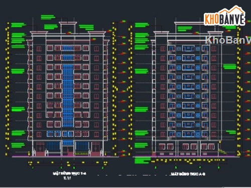 Bản vẽ chung cư 12 tầng full bản vẽ kiến trúc