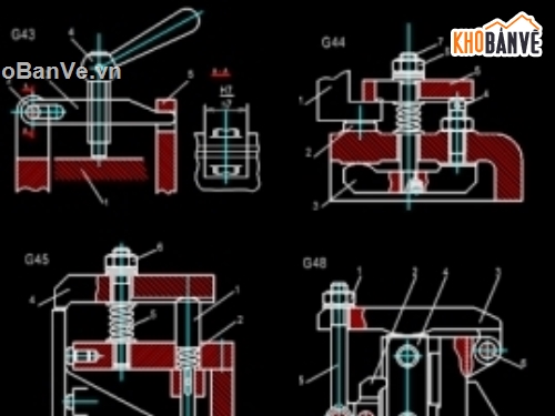 Bản vẽ cơ khí Đồ gá tổng hợp bằng Autocad