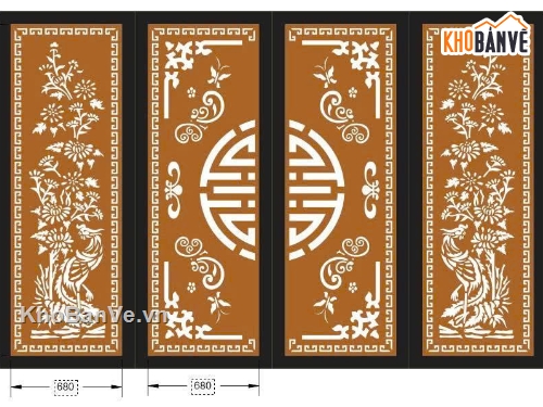 cổng 4 cánh cnc,file cnc cổng 4 cánh,mẫu cổng 4 cánh