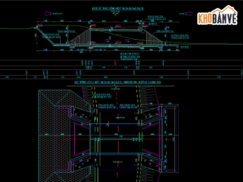 Bản vẽ cống hộp,cống hộp 2x2.5x2.5,cống đôi