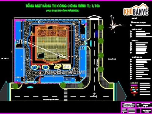 bản vẽ,đồ án thi công văn phòng,đồ án thi công