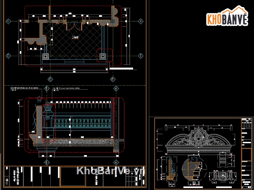 Bản vẽ chi tiết,chi tiết cổ,mặt tiền