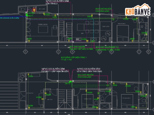 Bản vẽ nhà phố,MEP,nhà phố  2 tầng